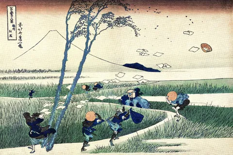 駿州江尻 / 葛飾北斎