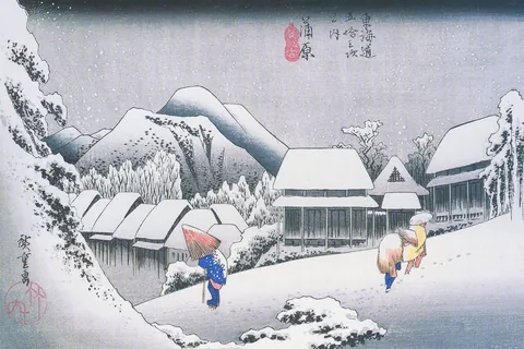 東海道五十三次　蒲原 / 歌川広重