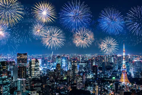 花火と夜景