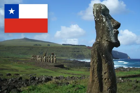 Republik Chile Moai auf der Osterinsel