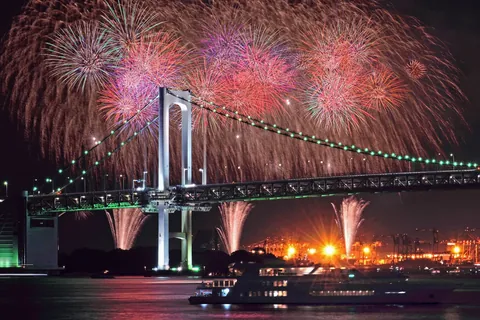 Rainbow Bridge and Fireworks