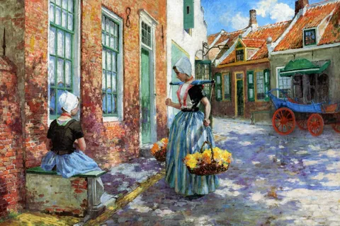 Holländisches Blumenmädchen / George Hitchcock