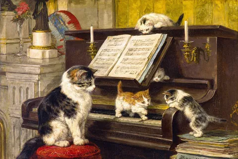世界の名画 絵画の中の犬と猫