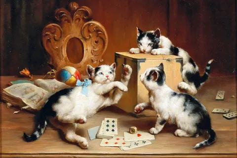 顽皮的小猫们 卡尔·赖歇特