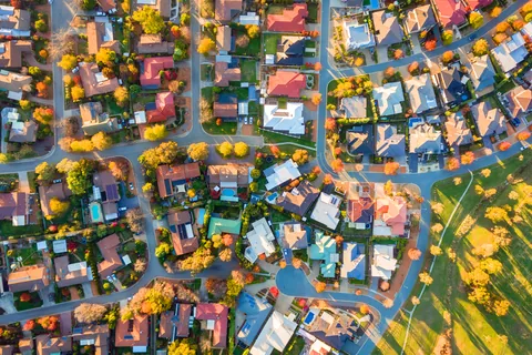 Residential area in suburban Australia