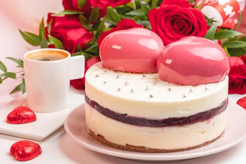 Weiße Mousse-Torte