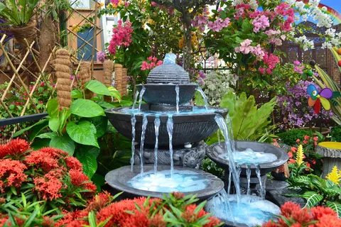 アンティークな噴水