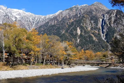 Suspension bridge in Kamikochi