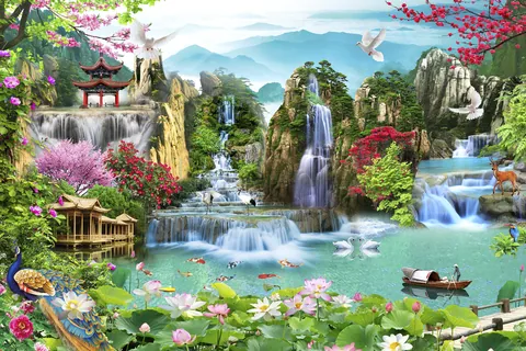 水聲環繞的世外桃源
