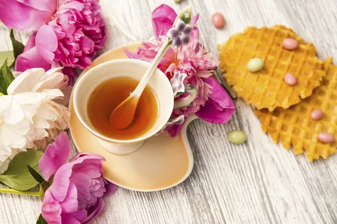 与芍药共度的下午茶时光