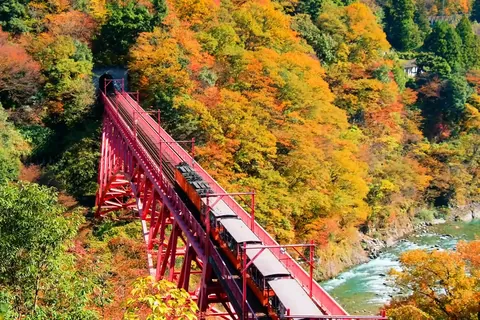 秋: 紅葉の長野県黒部渓谷