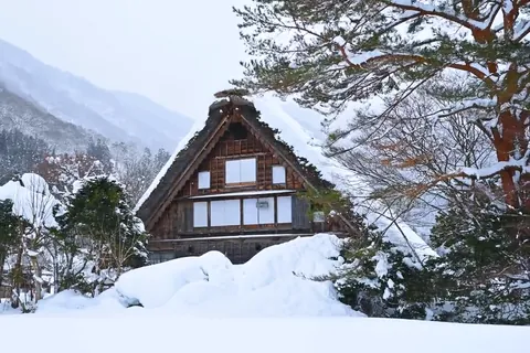 冬: 雪の岐阜県白川郷