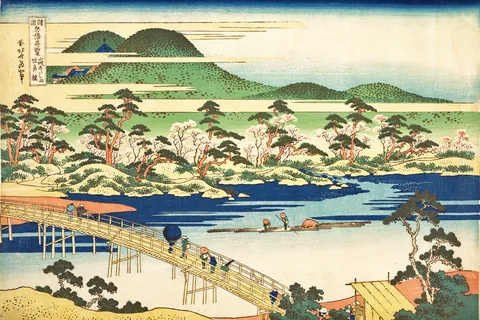諸国名橋奇覧 山城あらし山吐月橋