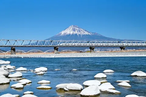 富士山と富士川 / 静岡県